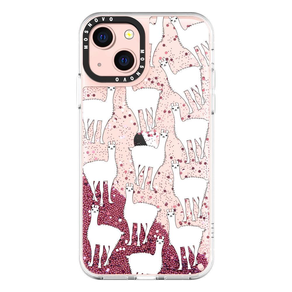 Llama Glitter Phone Case - iPhone 13 Case - MOSNOVO