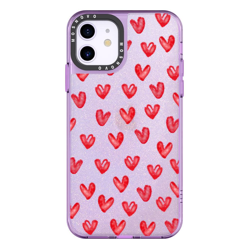 Love Glitter Phone Case - iPhone 11 Case - MOSNOVO