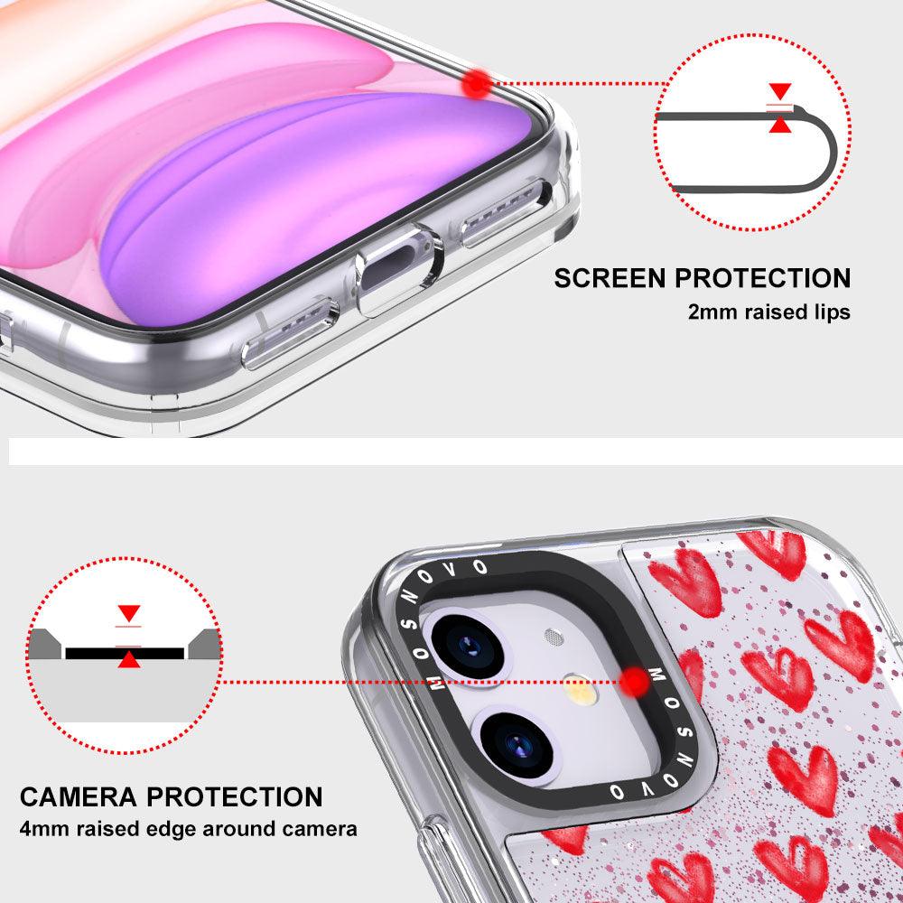 Love Glitter Phone Case - iPhone 11 Case - MOSNOVO