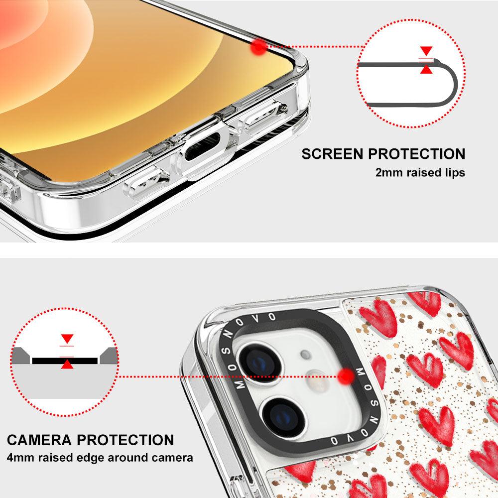 Love Glitter Phone Case - iPhone 12 Case - MOSNOVO