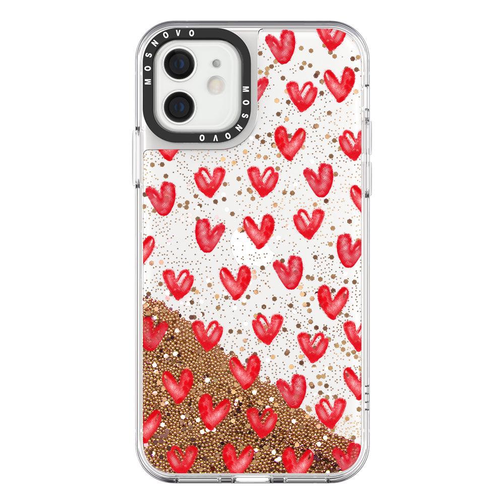 Love Glitter Phone Case - iPhone 12 Mini Case - MOSNOVO