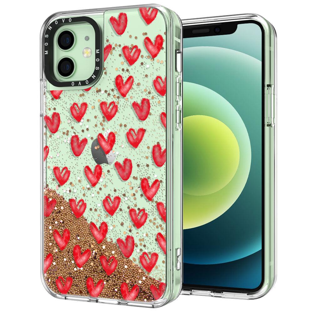 Love Glitter Phone Case - iPhone 12 Mini Case - MOSNOVO