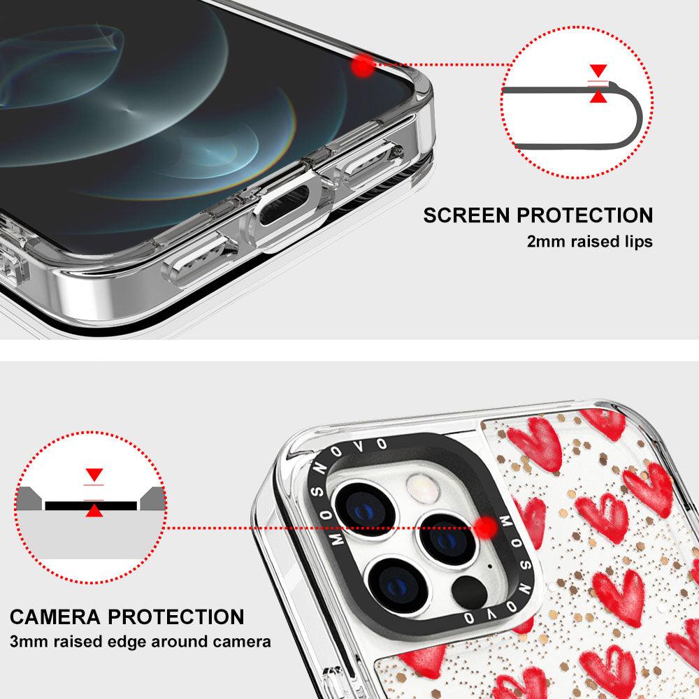 Love Glitter Phone Case - iPhone 12 Pro Max Case - MOSNOVO