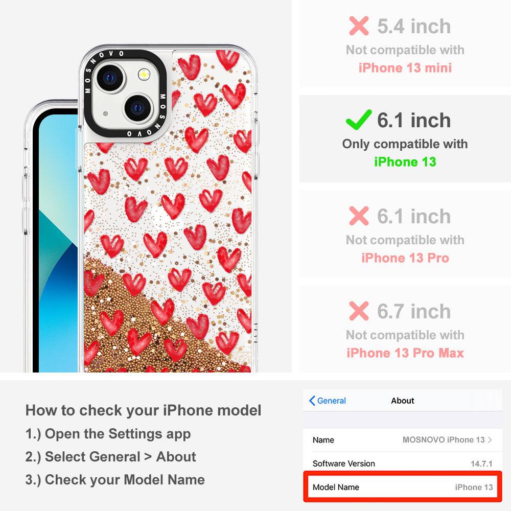 Love Glitter Phone Case - iPhone 13 Case - MOSNOVO