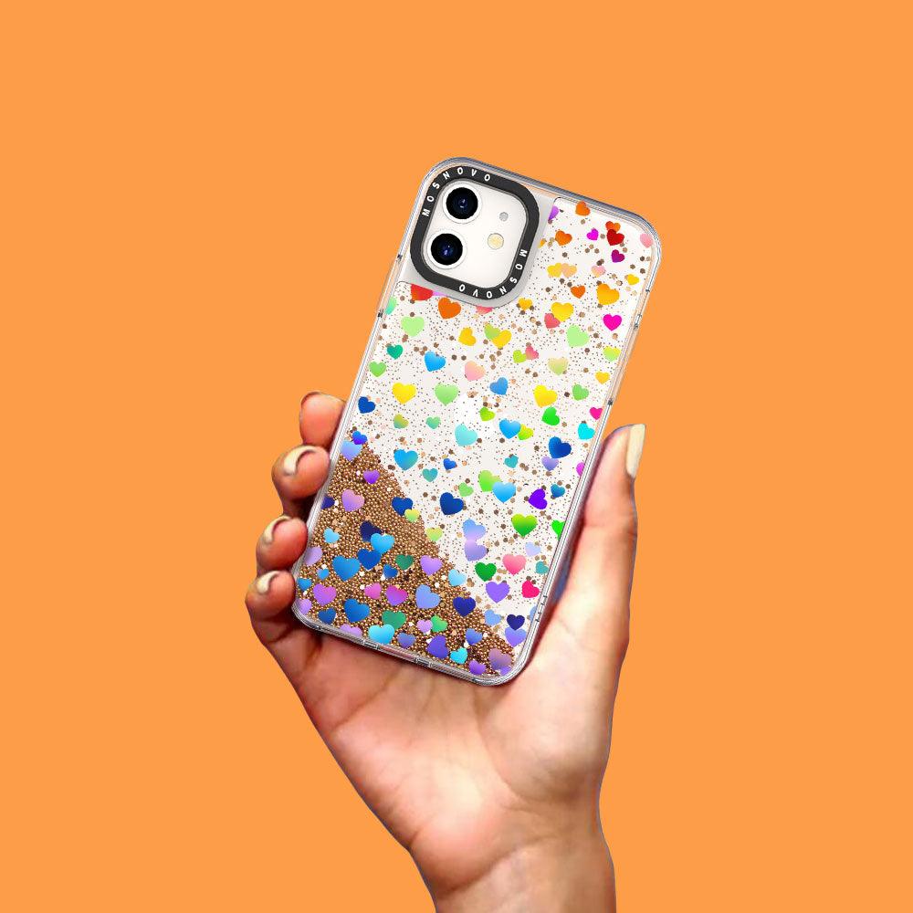 Love is Love Glitter Phone Case - iPhone 11 Case - MOSNOVO