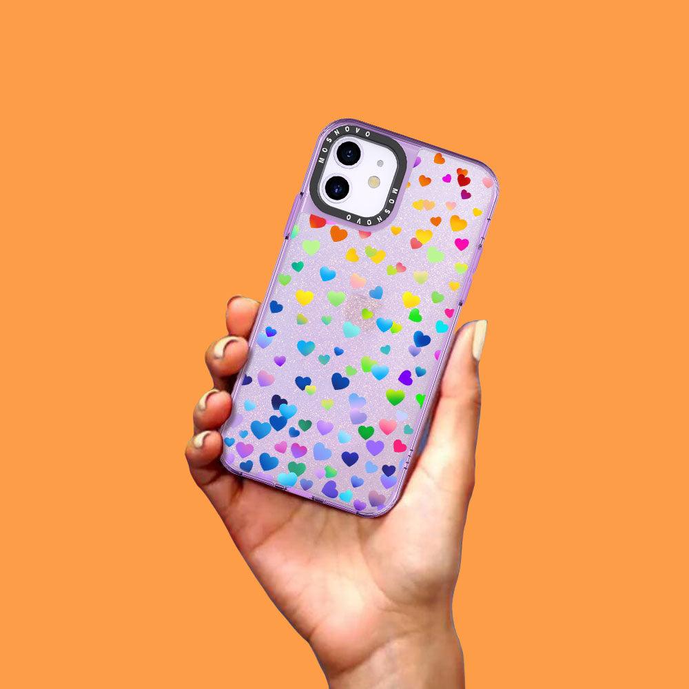 Love is Love Glitter Phone Case - iPhone 11 Case - MOSNOVO