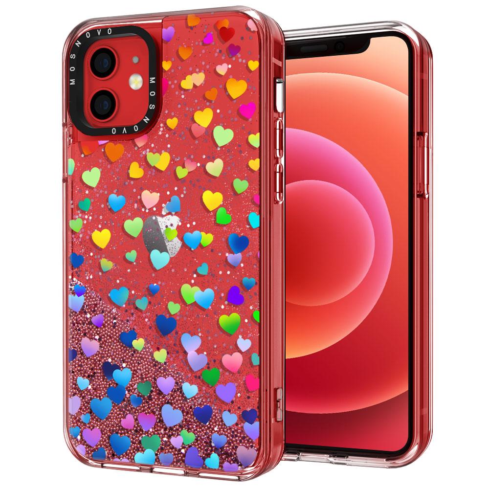 Love is Love Glitter Phone Case - iPhone 12 Mini Case - MOSNOVO