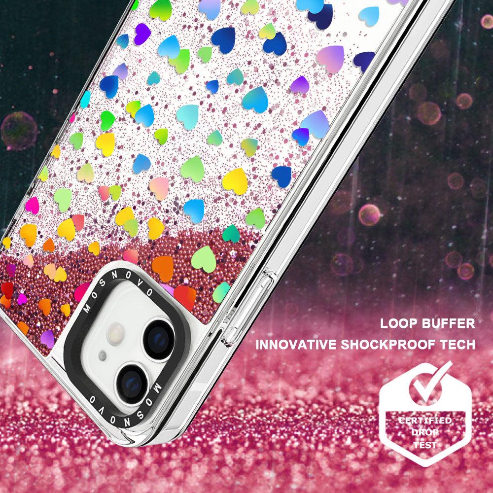 Love is Love Glitter Phone Case - iPhone 12 Mini Case - MOSNOVO