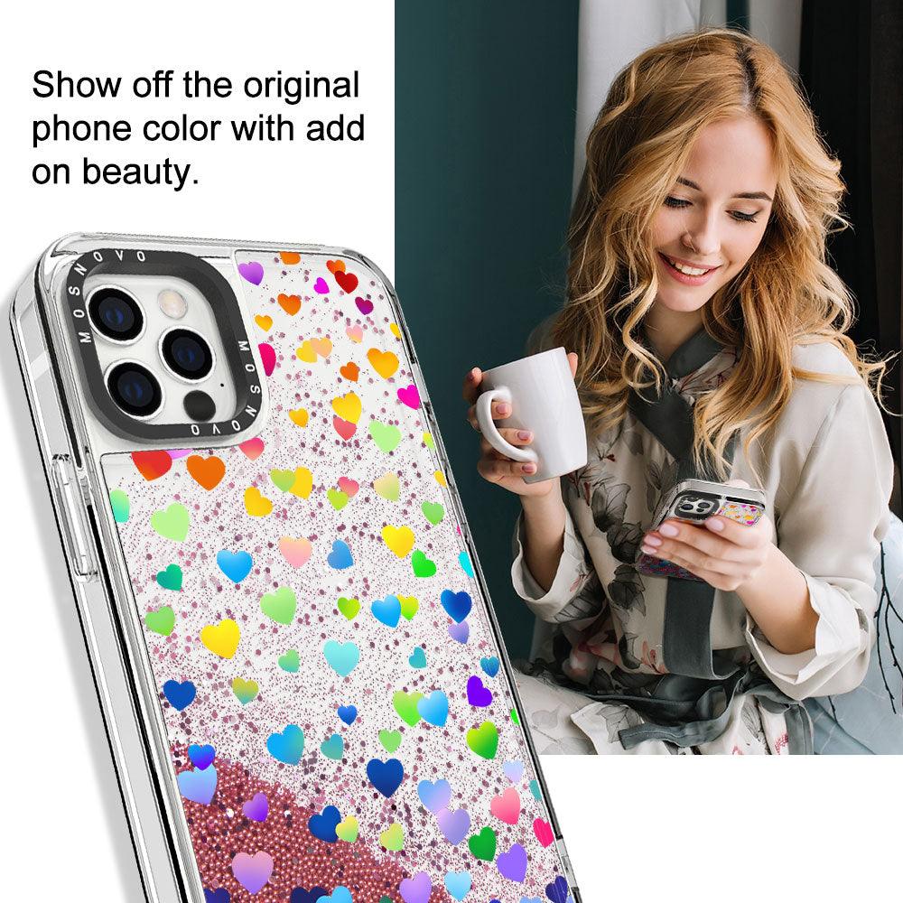 Love is Love Glitter Phone Case - iPhone 12 Pro Case - MOSNOVO
