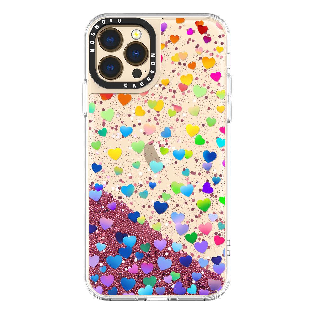 Love is Love Glitter Phone Case - iPhone 13 Pro Max Case - MOSNOVO