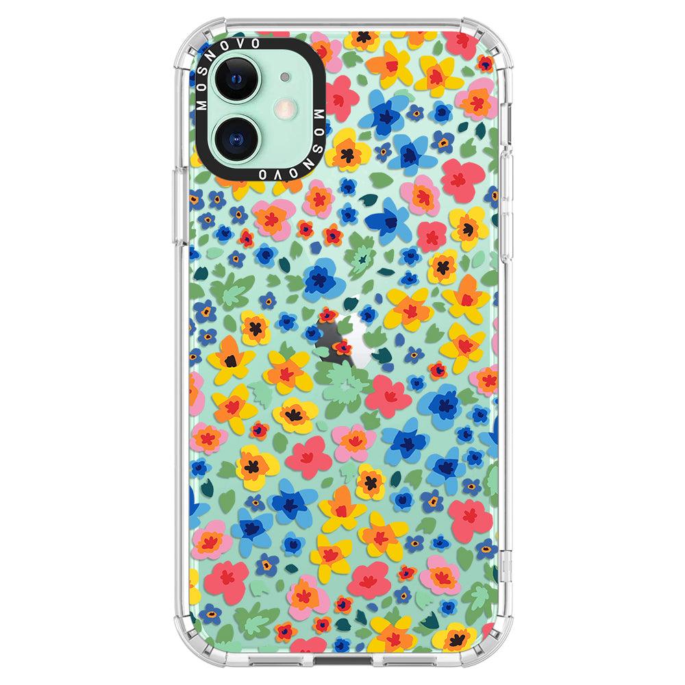 Lovely Floral Flower Phone Case - iPhone 11 Case - MOSNOVO