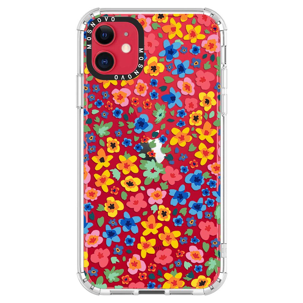 Lovely Floral Flower Phone Case - iPhone 11 Case - MOSNOVO
