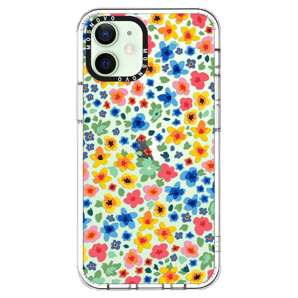 Lovely Floral Flower Phone Case - iPhone 12 Case - MOSNOVO