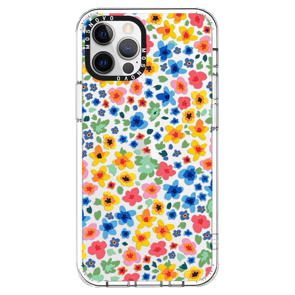 Lovely Floral Flower Phone Case - iPhone 12 Pro Case - MOSNOVO