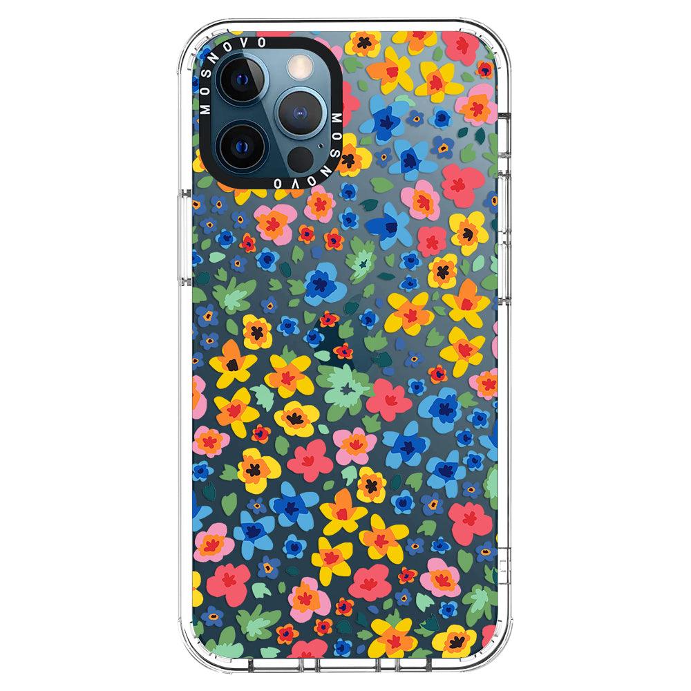 Lovely Floral Flower Phone Case - iPhone 12 Pro Case - MOSNOVO