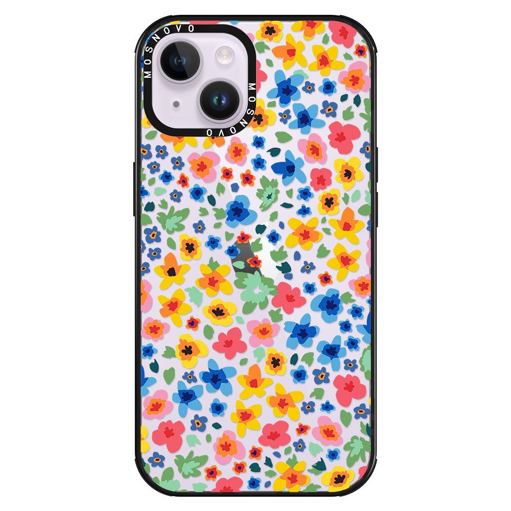 Lovely Floral Flower Phone Case - iPhone 14 Plus Case - MOSNOVO