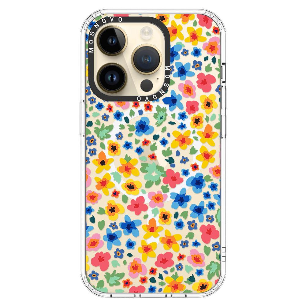 Lovely Floral Flower Phone Case - iPhone 14 Pro Case - MOSNOVO