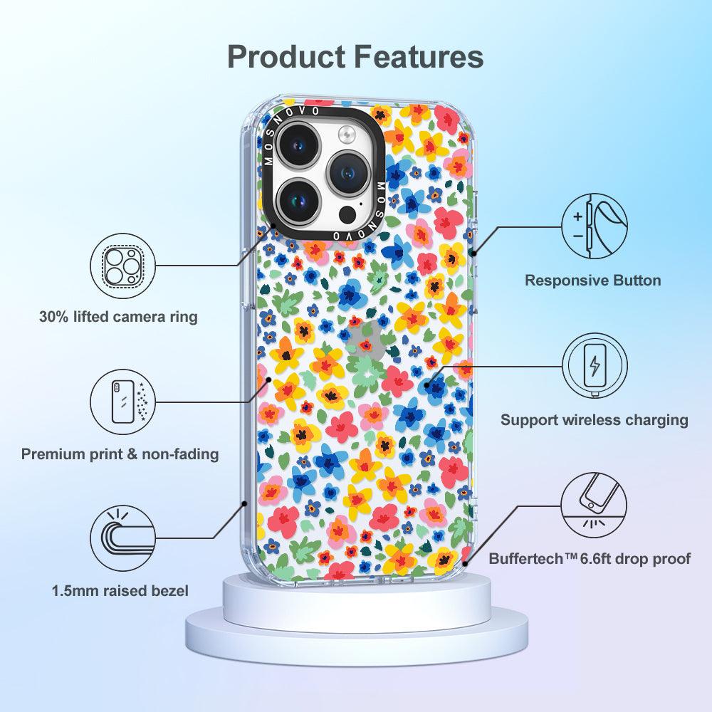 Lovely Floral Flower Phone Case - iPhone 14 Pro Max Case - MOSNOVO