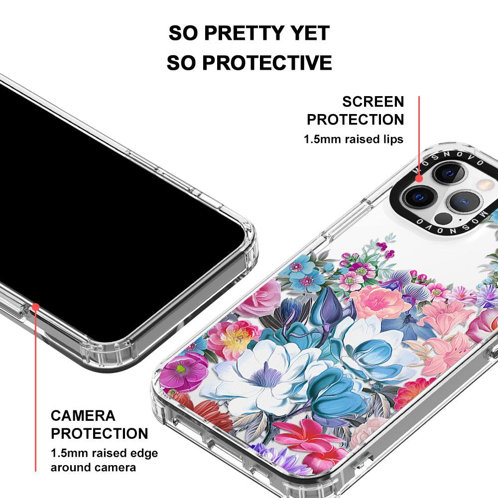 Magnolia Flower Phone Case - iPhone 12 Pro Case - MOSNOVO