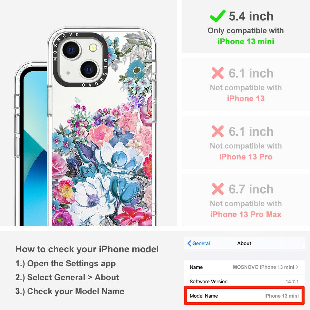 Magnolia Flower Phone Case - iPhone 13 Mini Case - MOSNOVO