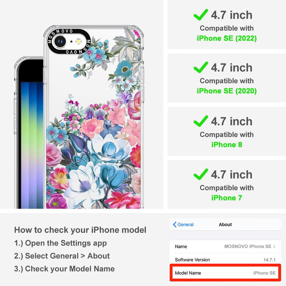 Magnolia Flower Phone Case - iPhone SE 2020 Case - MOSNOVO