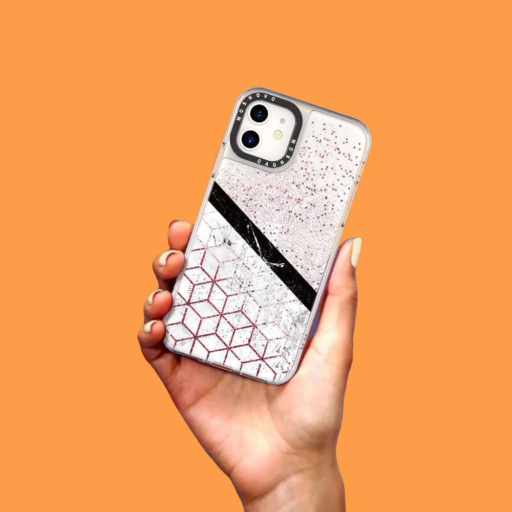 Marble Black Glitter Phone Case - iPhone 11 Case - MOSNOVO