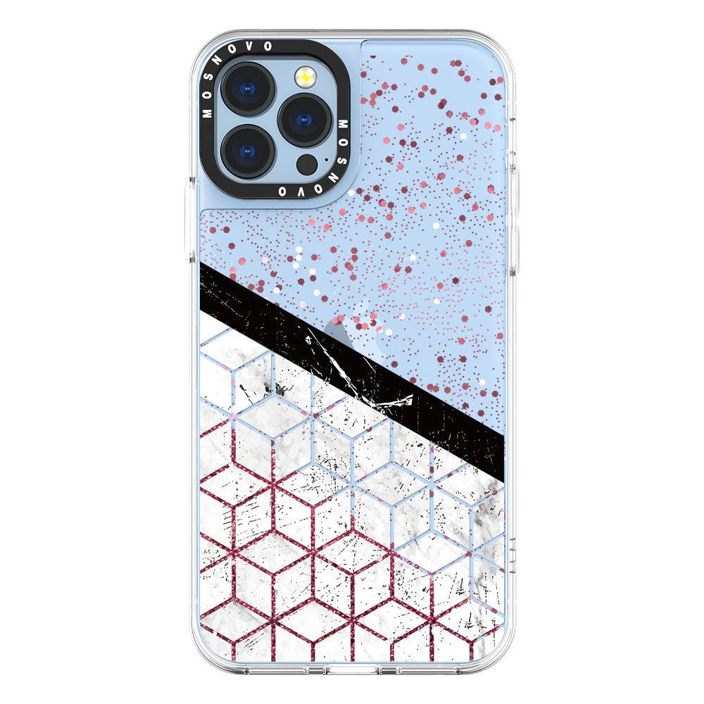 Marble Black Glitter Phone Case - iPhone 13 Pro Max Case - MOSNOVO
