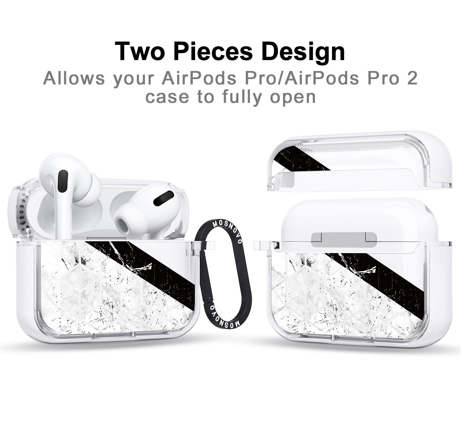 Marble Black AirPods Pro 2 Case (2nd Generation) - MOSNOVO