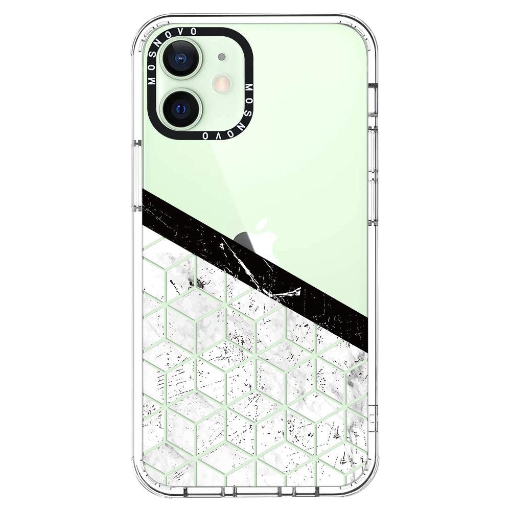 Marble Block Art Phone Case - iPhone 12 Case - MOSNOVO