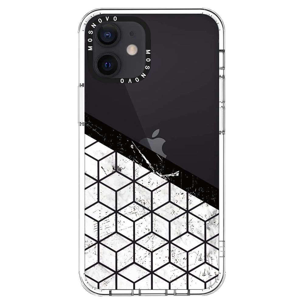 Marble Block Art Phone Case - iPhone 12 Mini Case - MOSNOVO