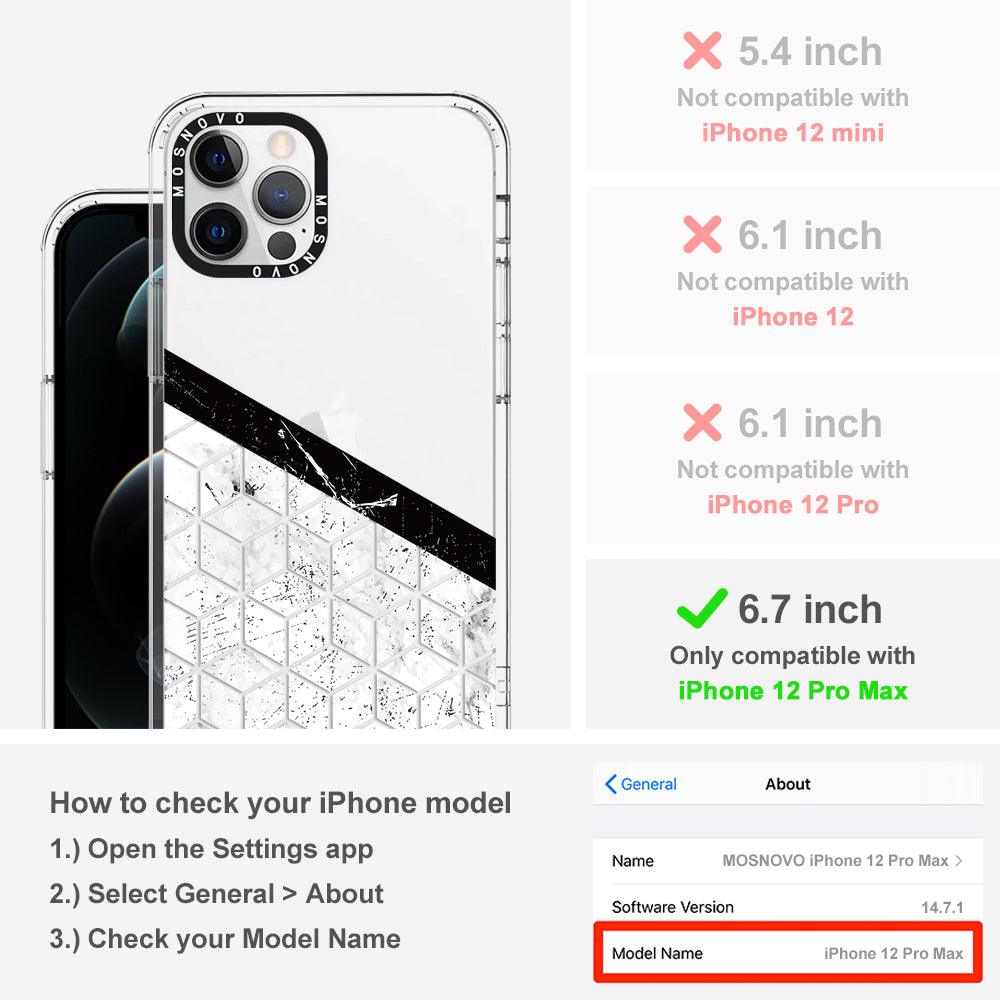 Marble Block Art Phone Case - iPhone 12 Pro Max Case - MOSNOVO