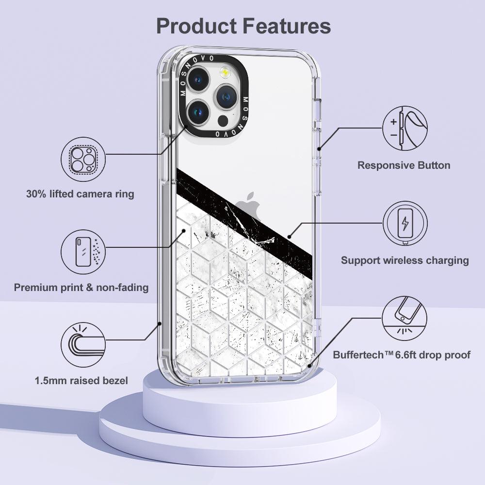Marble Block Art Phone Case - iPhone 12 Pro Max Case - MOSNOVO