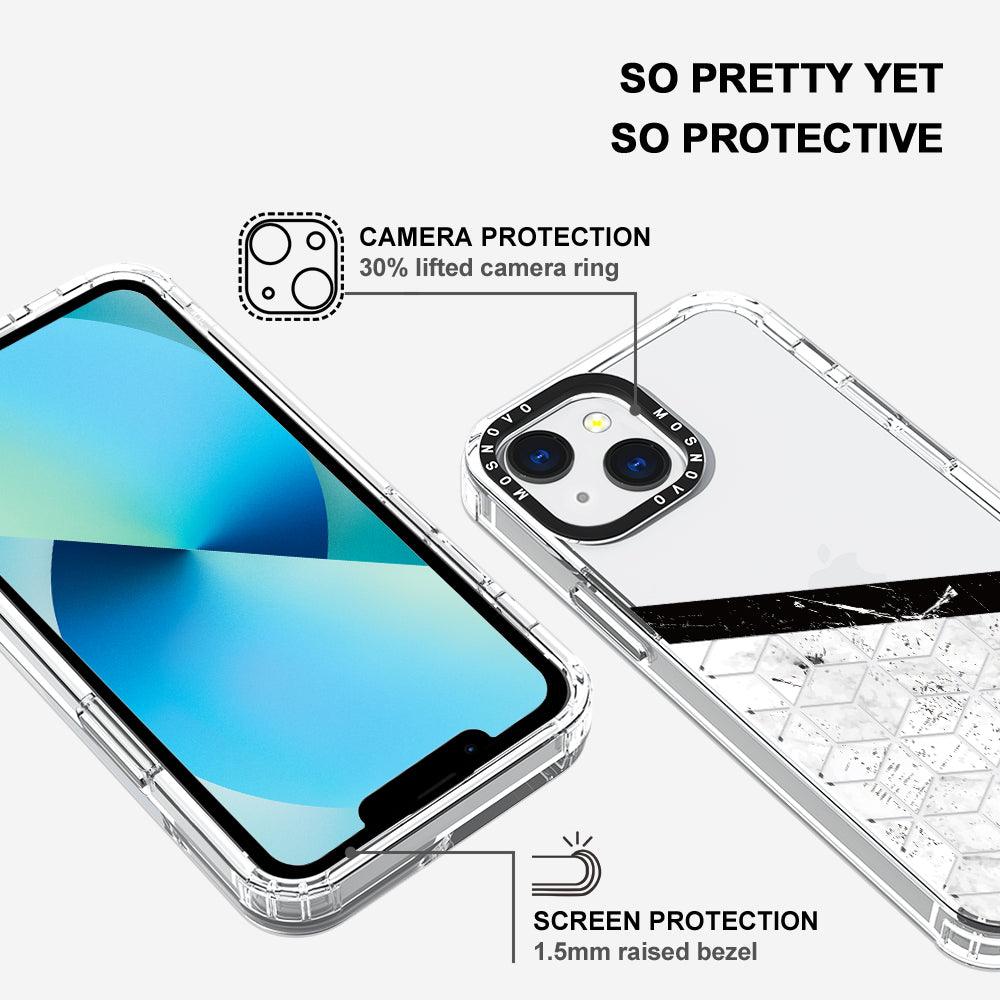 Marble Block Art Phone Case - iPhone 13 Mini Case - MOSNOVO