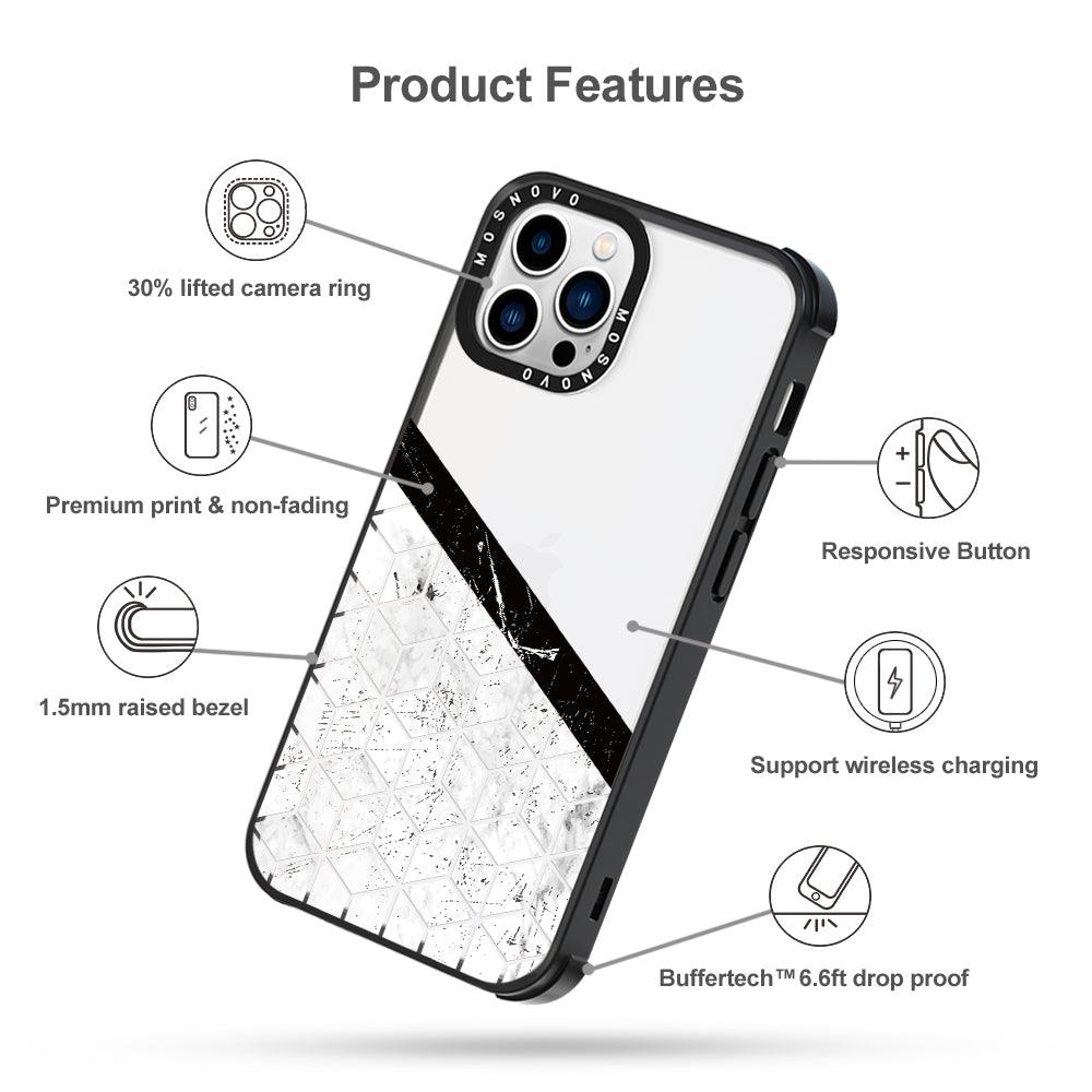 Marble Block Art Phone Case - iPhone 13 Pro Max Case - MOSNOVO