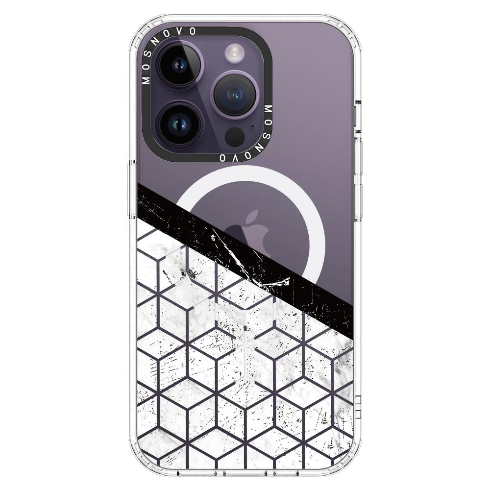 Marble Block Art Phone Case - iPhone 14 Pro Case - MOSNOVO