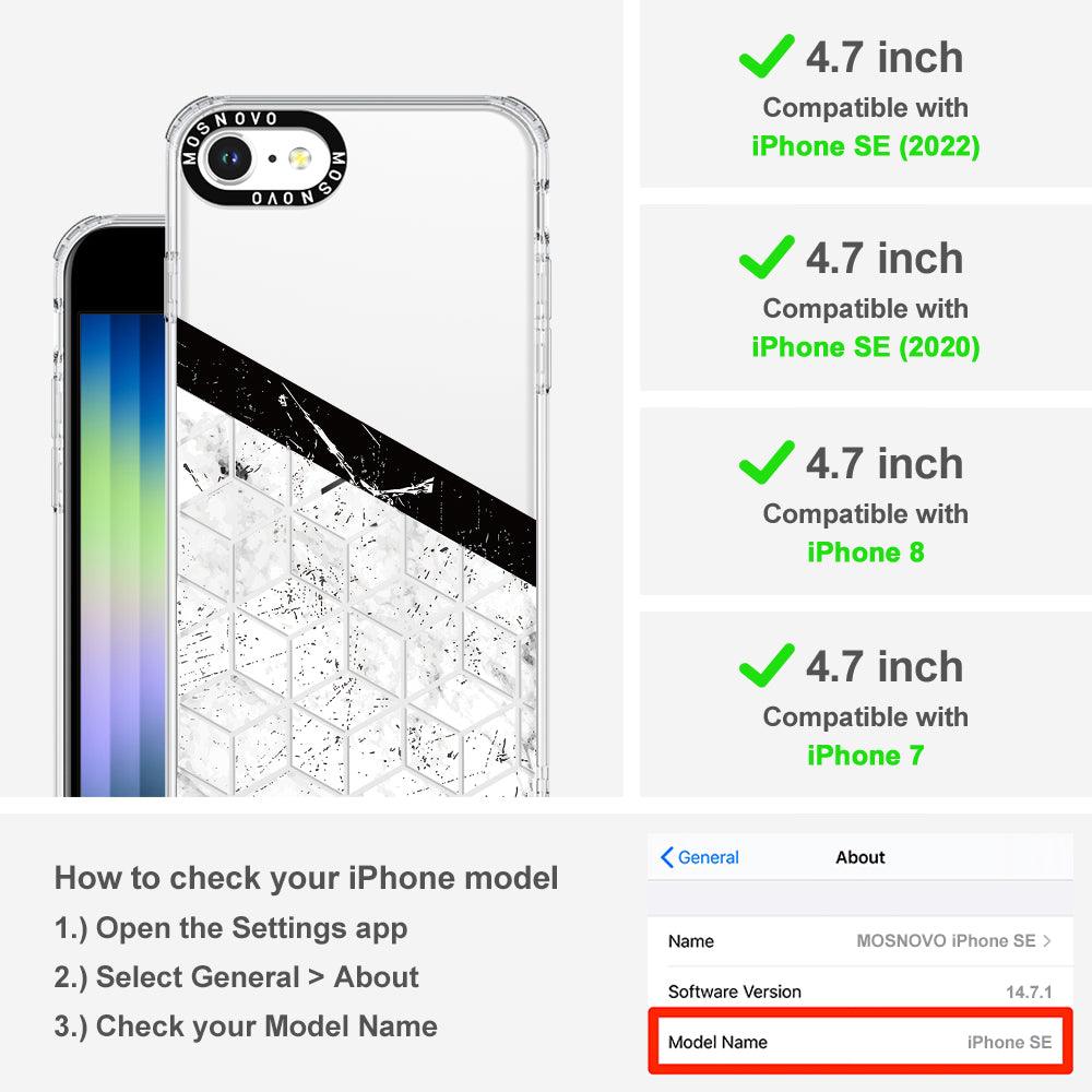 Marble Block Art Phone Case - iPhone SE 2022 Case - MOSNOVO