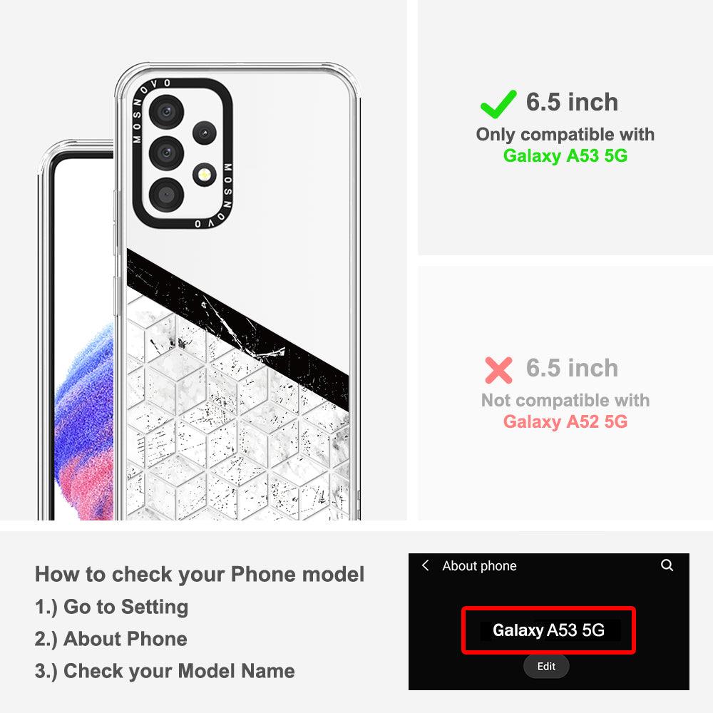 Marble Block Art Phone Case - Samsung Galaxy A53 Case - MOSNOVO