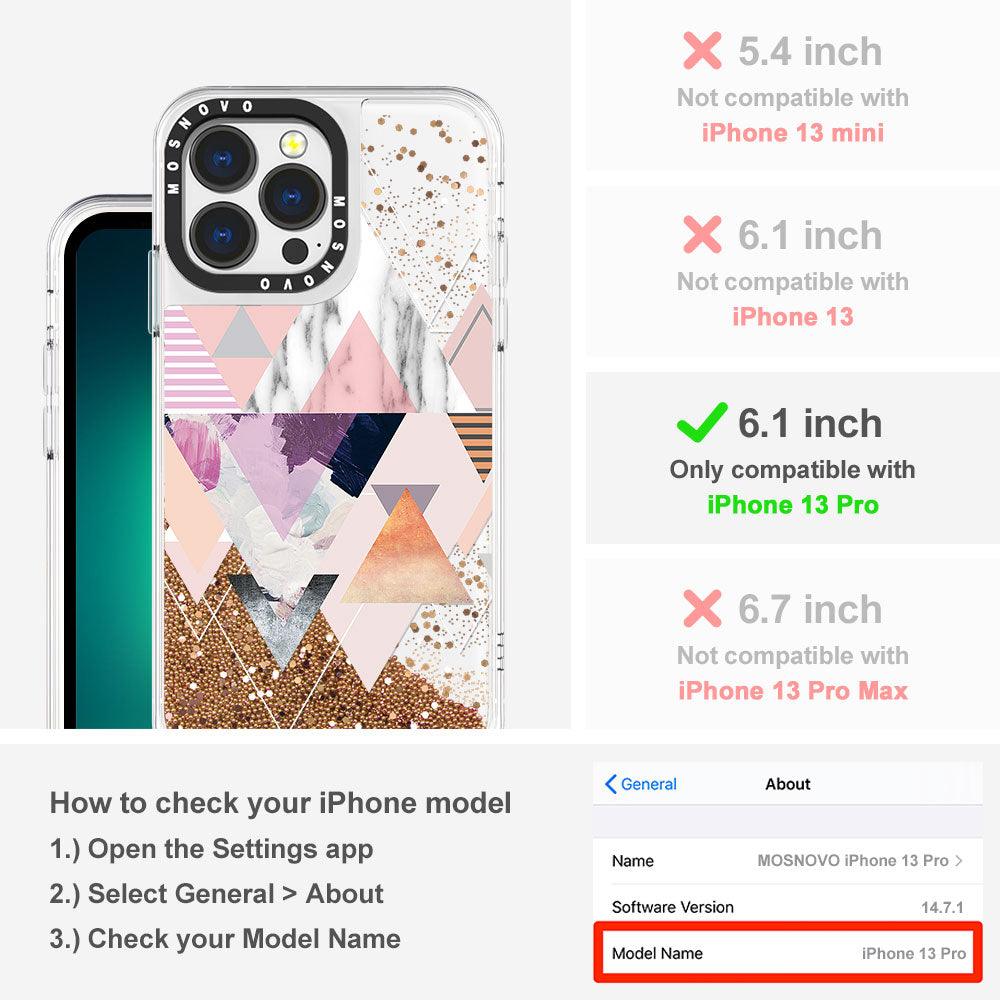 Marble Glitter Phone Case - iPhone 13 Pro Case - MOSNOVO