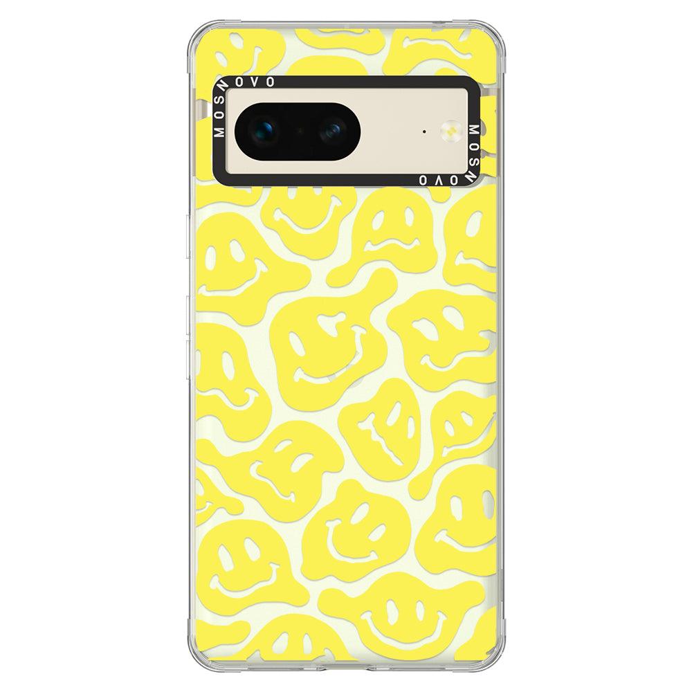 Melted Yellow Smiles Face Phone Case - Google Pixel 7 Case - MOSNOVO