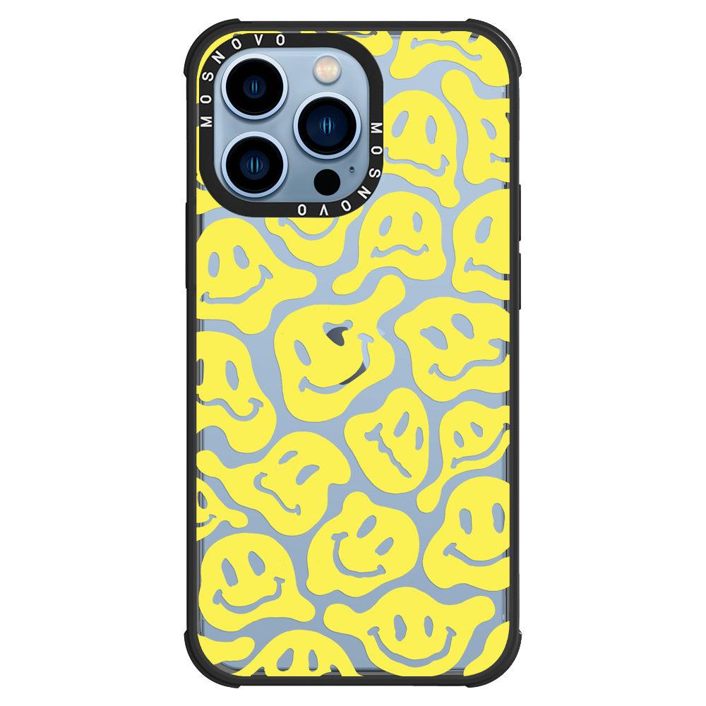 Melted Yellow Smiles Face Phone Case - iPhone 13 Pro Case - MOSNOVO