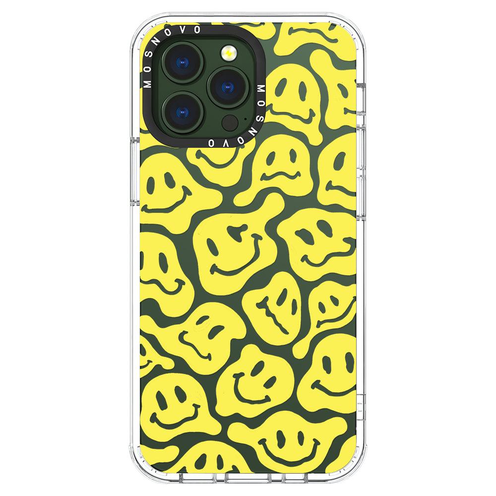 Melted Yellow Smiles Face Phone Case - iPhone 13 Pro Case - MOSNOVO