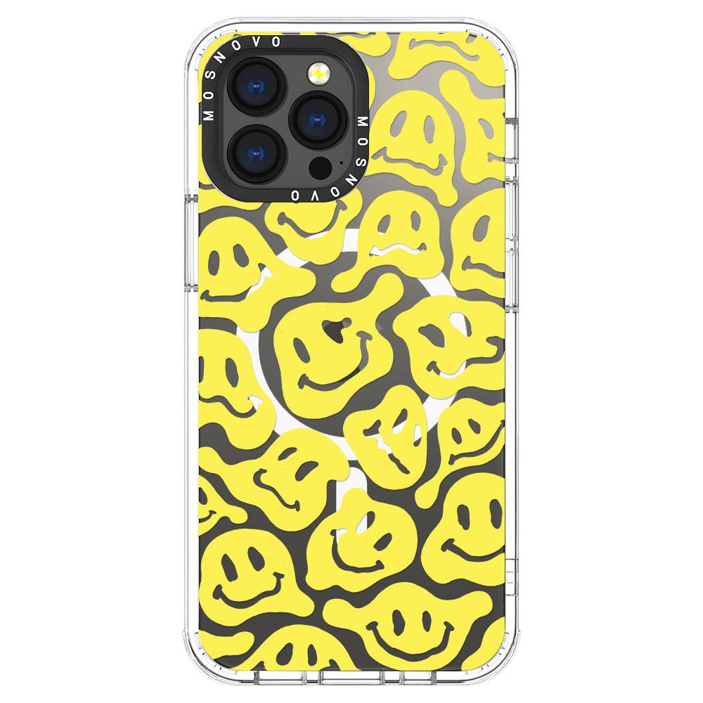 Melted Yellow Smiles Face Phone Case - iPhone 13 Pro Max Case - MOSNOVO