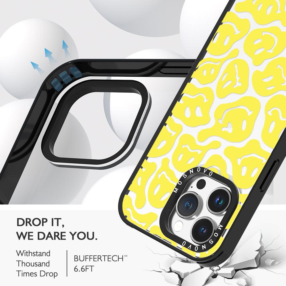 Melted Yellow Smiles Face Phone Case - iPhone 14 Pro Max Case - MOSNOVO