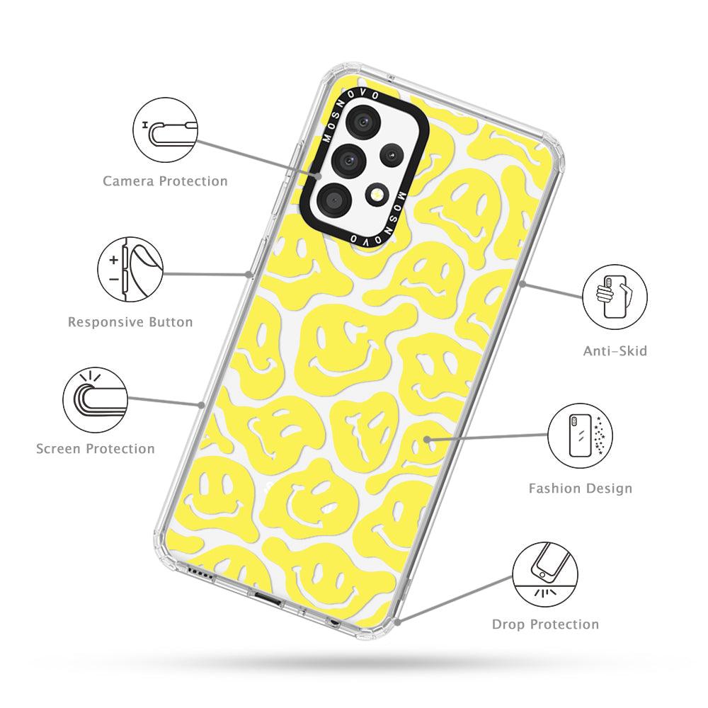Melted Yellow Smiles Face Phone Case - Samsung Galaxy A52 & A52s Case - MOSNOVO