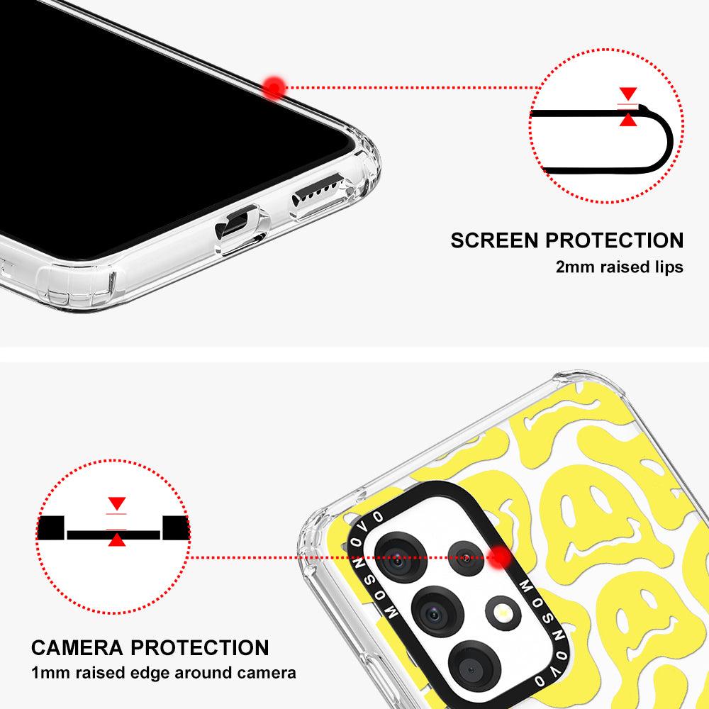 Melted Yellow Smiles Face Phone Case - Samsung Galaxy A53 Case - MOSNOVO