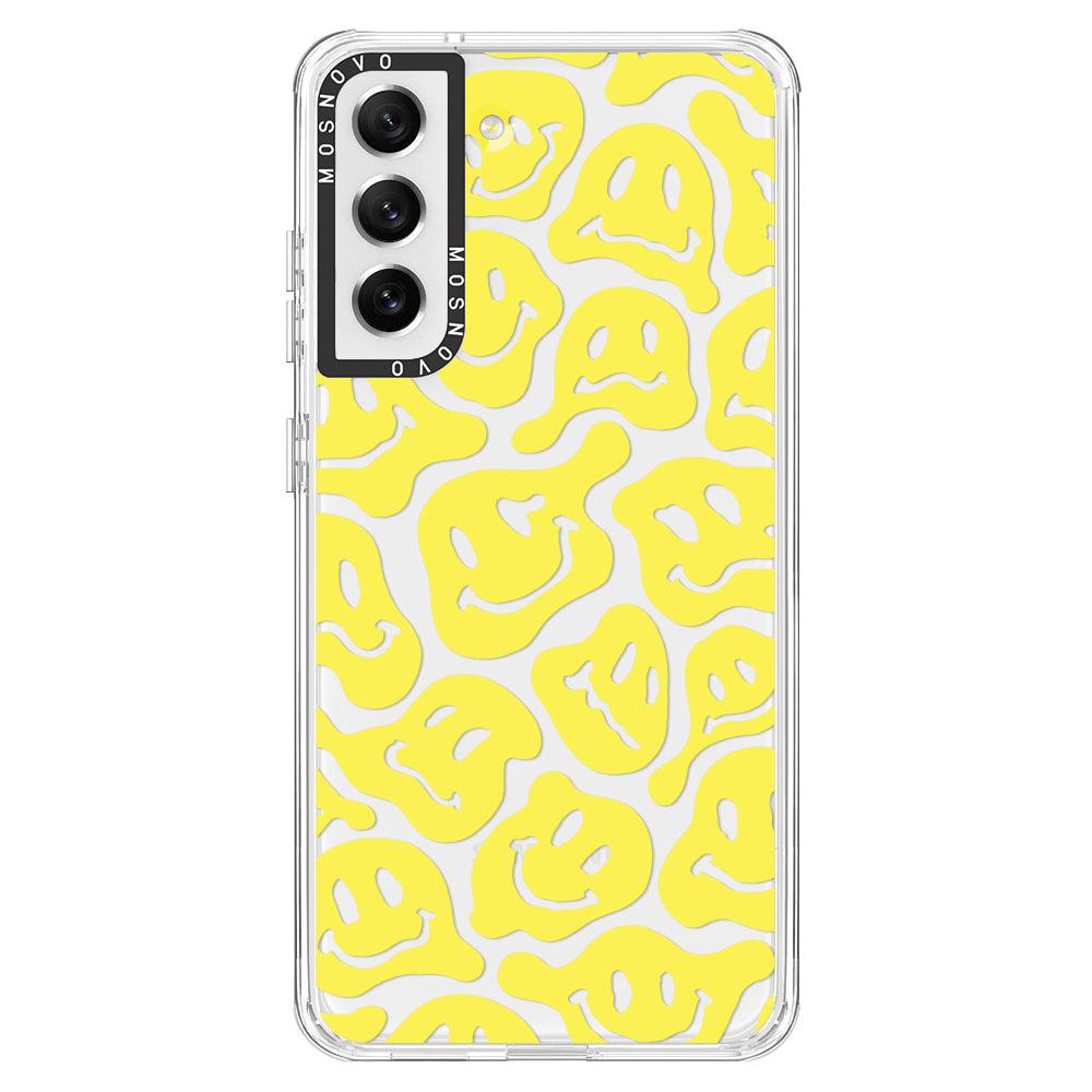 Melted Yellow Smiles Face Phone Case - Samsung Galaxy S21 FE Case - MOSNOVO