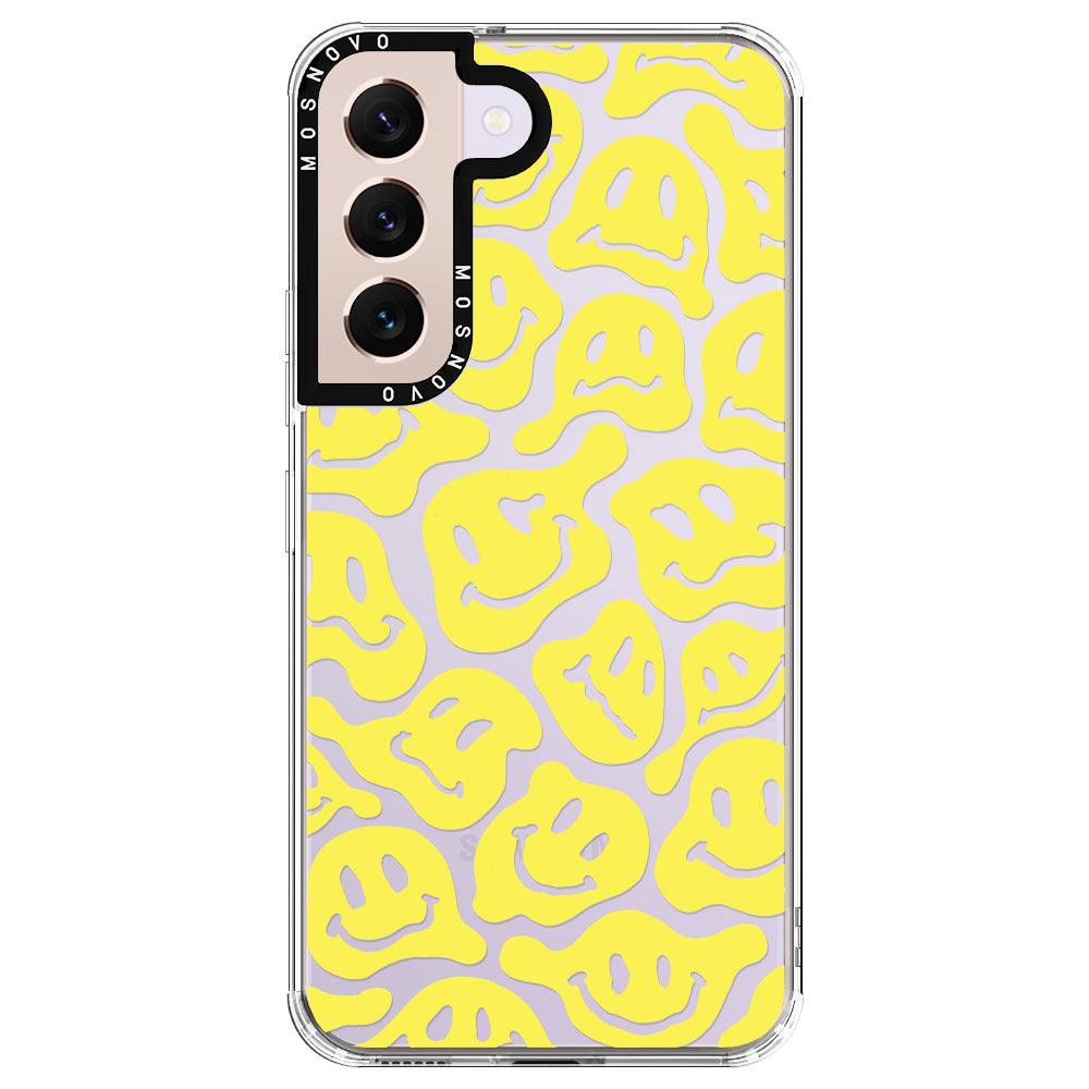 Melted Yellow Smiles Face Phone Case - Samsung Galaxy S22 Case - MOSNOVO
