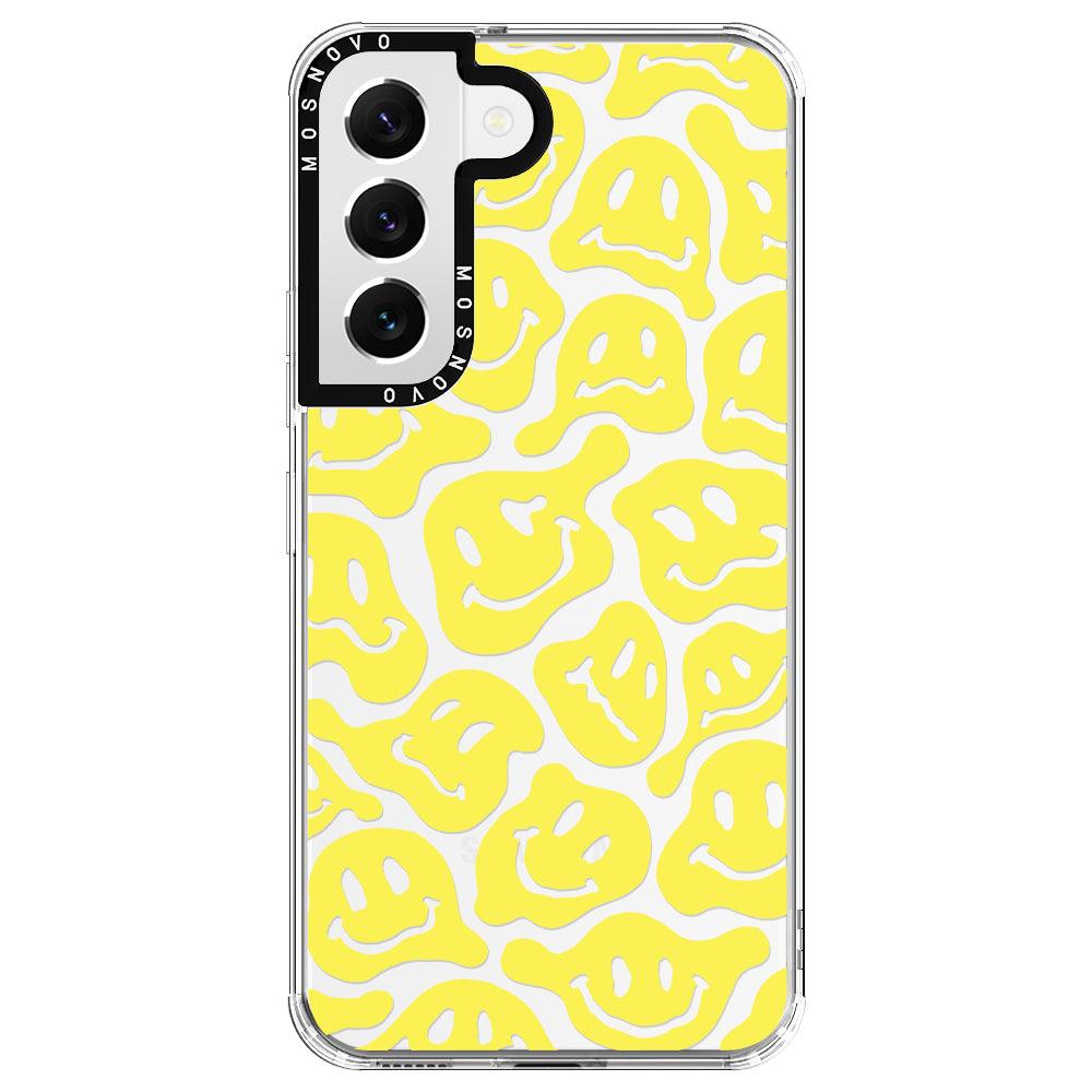 Melted Yellow Smiles Face Phone Case - Samsung Galaxy S22 Case - MOSNOVO