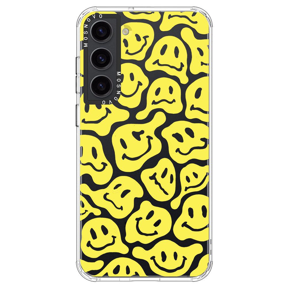 Melted Yellow Smiles Face Phone Case - Samsung Galaxy S23 Case - MOSNOVO