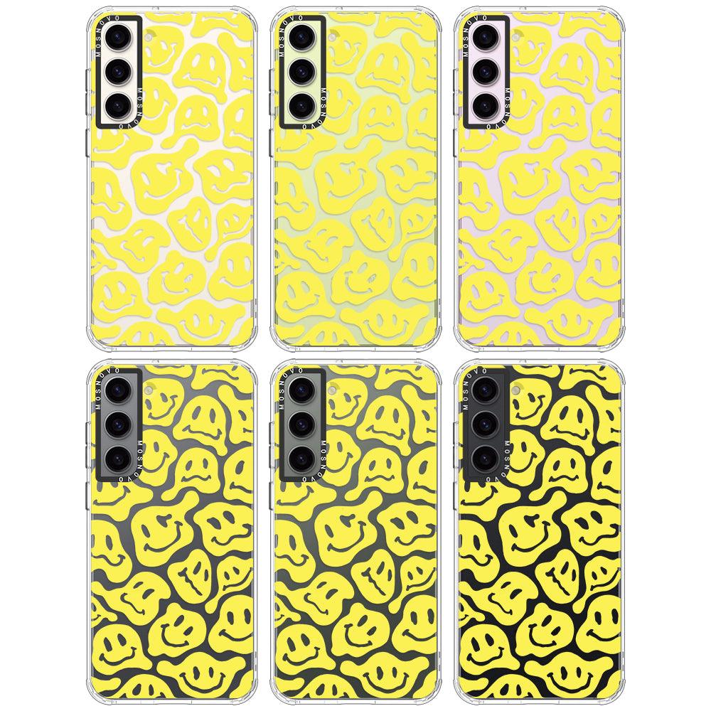 Melted Yellow Smiles Face Phone Case - Samsung Galaxy S23 Plus Case - MOSNOVO